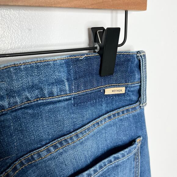 Mother Superior The Tripper Ankle Fray Jeans 27 Blue Its A Small World Wash - Picture 7 of 14